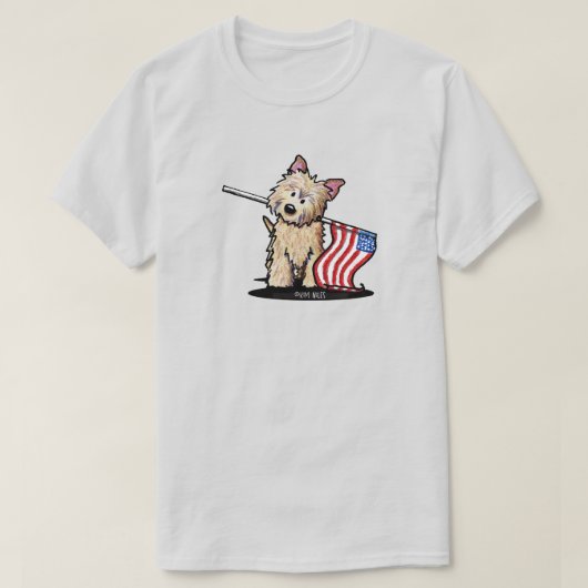 USA Cairn Terrier Basic T-Shirt (Design voorkant)