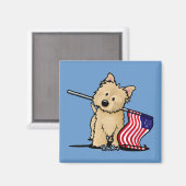 USA Cairn Terrier Magnet (Voorkant / Achterkant)
