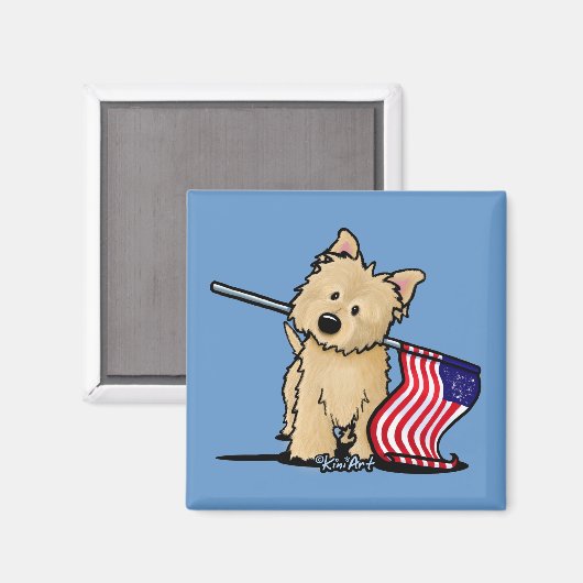 USA Cairn Terrier Magnet (Voorkant / Achterkant)