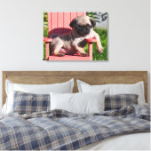 USA, California. Puppy Slouching Canvas Afdruk (Insitu (Slaapkamer))