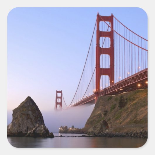 USA, California, San Francisco. Golden Gate 3 Vierkante Sticker (Voorkant)