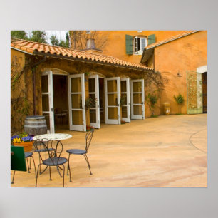 USA, California, Sonoma Valley, Patio in Viansa Poster