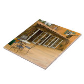 USA, California, Sonoma Valley, Patio in Viansa Tegeltje (Zijkant)