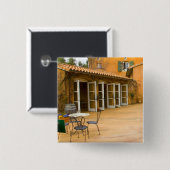 USA, California, Sonoma Valley, Patio in Viansa Vierkante Button 5,1 Cm (Voorkant /achterkant)