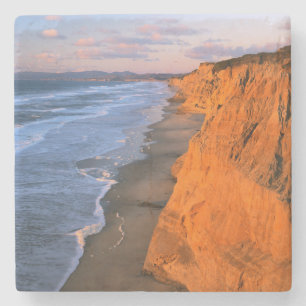 USA, Californië, Cliffs at Pescadero State Beach Stenen Onderzetter