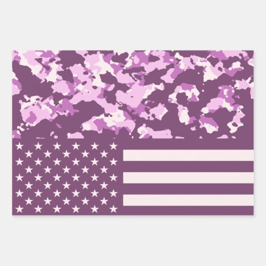 USA Camo Flag Inpakpapier Vel (Voorkant 3)