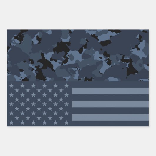 USA Camo Flag Inpakpapier Vel (Voorkant 2)