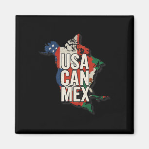 Usa Can Mex Voetbal Noord-Amerika Voetbal Fan Gesc Magneet