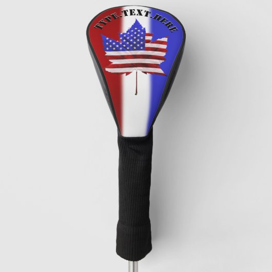 USA Canada Golf Cadeau Aangepaste US Canada Driver Golfheadcover (Voorkant)
