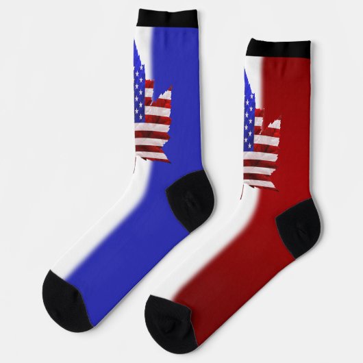 USA Canada Soks Aangepaste US Canada Crew Soks Sokken (Links)