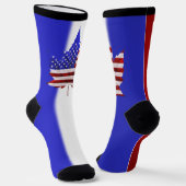 USA Canada Soks Aangepaste US Canada Crew Soks Sokken (Gebogen)