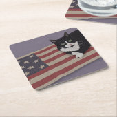 USA Cat Kartonnen Onderzetters (Schuin)