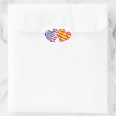 USA Catalonia Love Hearts Hart Sticker (Tas)