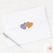 USA Catalonia Love Hearts Hart Sticker (Envelop)