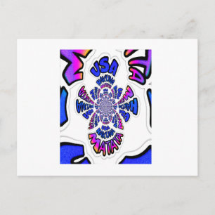 USA Celebration: Heerlijk leuke tekst dynamische k Briefkaart