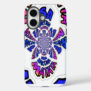 USA Celebration: Heerlijk leuke tekst dynamische k iPhone 16 Hoesje