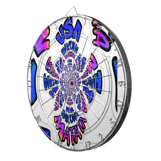 USA Celebration: Heerlijk leuke tekst dynamische k Dartbord (Voorkant Rechts)