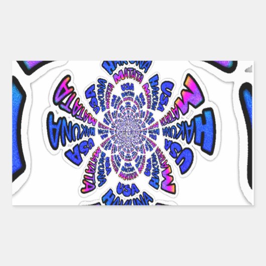 USA Celebration: Heerlijk leuke tekst dynamische k Rechthoekige Sticker (Voorkant)