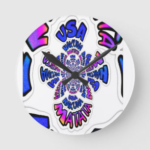 USA Celebration: Heerlijk leuke tekst dynamische k Ronde Klok