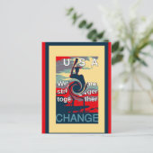 USA Change: samen sterker eenheidsontwerp Briefkaart (Staand voorkant)