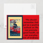 USA Change: samen sterker eenheidsontwerp Briefkaart (Voorkant / Achterkant)