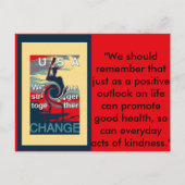 USA Change: samen sterker eenheidsontwerp Briefkaart (Voorkant)