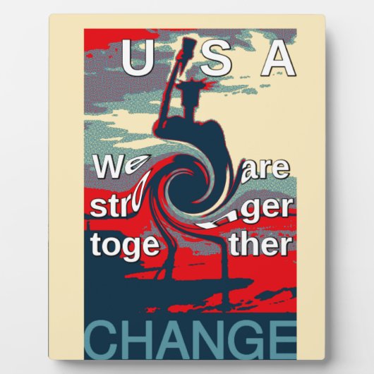 USA Change: samen sterker eenheidsontwerp Fotoplaat (Voorkant)