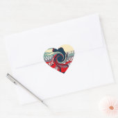 USA Change: samen sterker eenheidsontwerp Hart Sticker (Envelop)