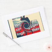 USA Change: samen sterker eenheidsontwerp Rechthoekige Sticker (Envelop)