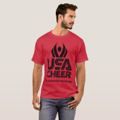 USA Cheer Black Logo T-shirt (Voorkant volledig)