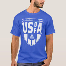 USA Cheer Royal Blue US van een Fan T-shirt