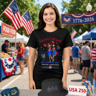 USA Cheerleader VS 250e Verjaardag Patriottisch Tri-Blend Shirt