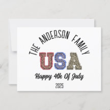 USA Cheetah Print Gepersonaliseerde Reünie Naam