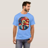 usa chicken american red white blue t-shirt (Voorkant volledig)