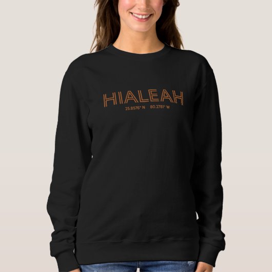 USA City Coordinates - US Hialeah Premium Trui (Voorkant)