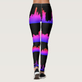 USA City Skylines Neon Nightlife Leggings (Achterkant)