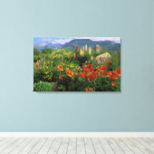 USA, Colorado, Crested Butte. Papavers en lupine Canvas Afdruk (Insitu (Houten vloer))