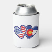 USA-Colorado-Flag-Hearts Blikjeskoeler (Blikje Voorkant)