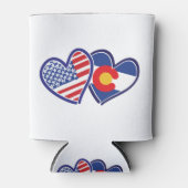 USA-Colorado-Flag-Hearts Blikjeskoeler (Voorkant)