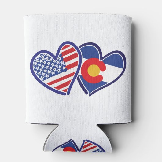USA-Colorado-Flag-Hearts Blikjeskoeler (Achterkant)