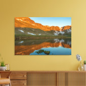 USA, Colorado, Mt. Evans. Top Lake Reflection Canvas Afdruk (Insitu (Woonkamer))