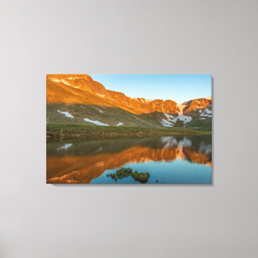 USA, Colorado, Mt. Evans. Top Lake Reflection Canvas Afdruk (Voorkant)