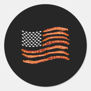 Usa Con Vlag Schattig Us Gedroogde Varkens Grappig Ronde Sticker