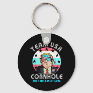 Usa Cornhole T-Shirt Team Cornhole T-Shirts Grappi Sleutelhanger