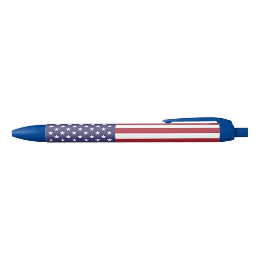 USA Country Flag Intrekbare Balpen Blauwe Inkt Pen (Bovenkant)