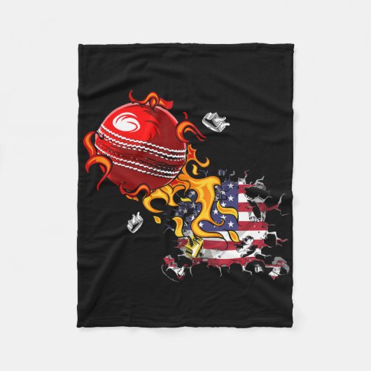 Usa Cricket  Fleece Deken (Voorkant)