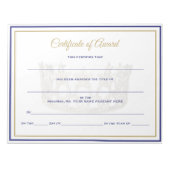 USA Crown Certificates-Award Notitieblok (Voorkant)
