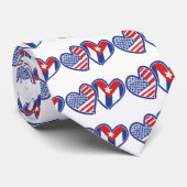 USA Cuba Love Hearts Stropdas (Opgerold)