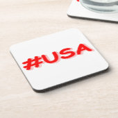 "#USA" Cute Design. Bestel nu Bier Onderzetter (Linkerzijde)