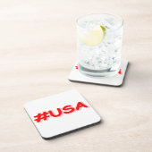 "#USA" Cute Design. Bestel nu Bier Onderzetter (Rechterzijde)